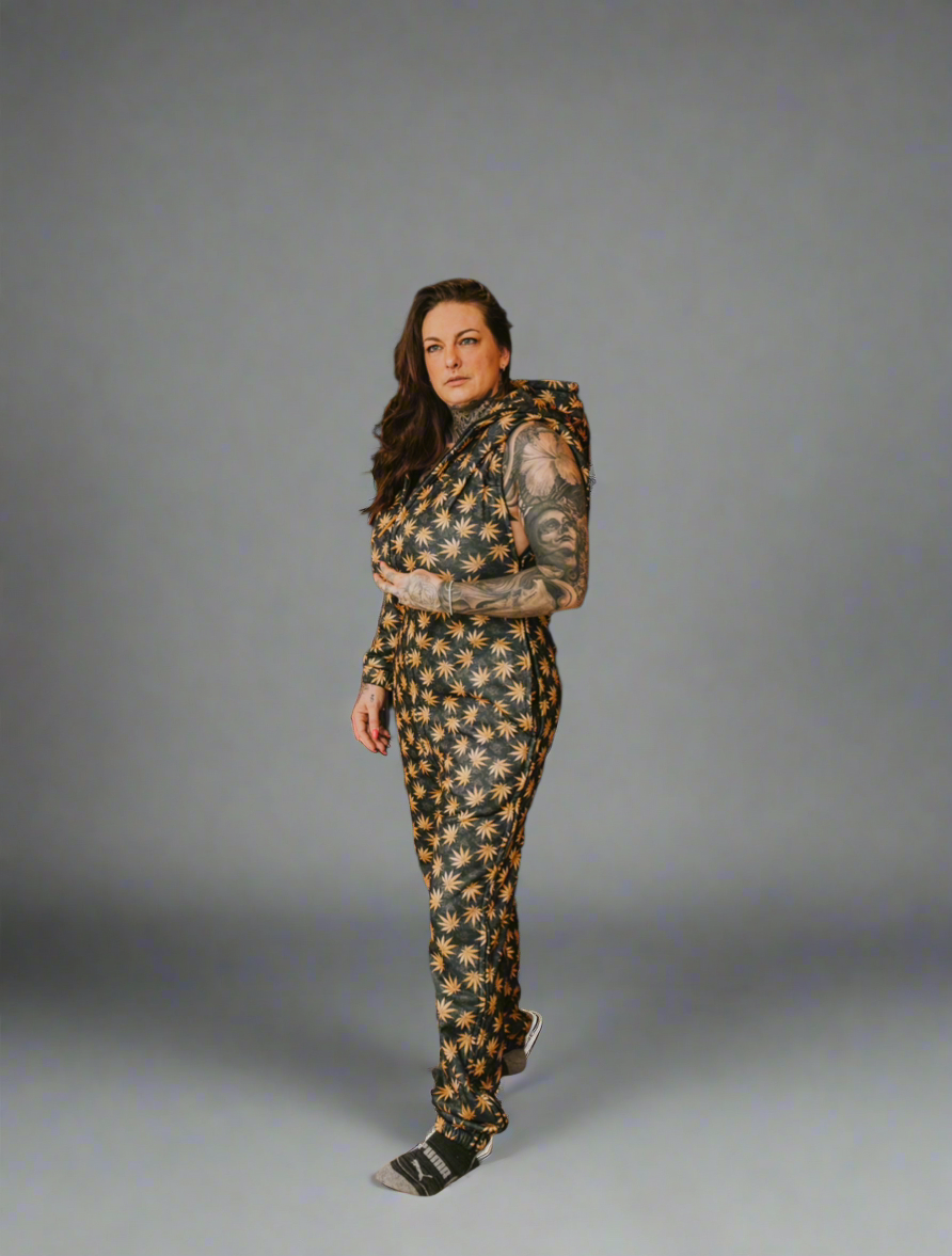 Black and Gold Marijuana Leaves Tat2zie